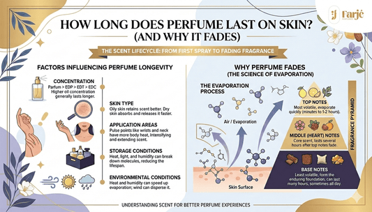 Learn how long the perfume lasts on the skin and why it fades at Farjé Perfumes